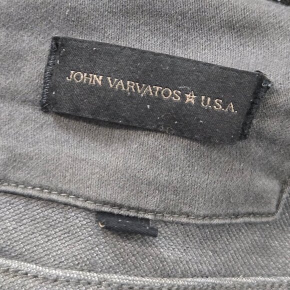 John Varvatos Men's Size M Scott Denim Hooded Shark Gray Trucker Jacket - Picture 4 of 12